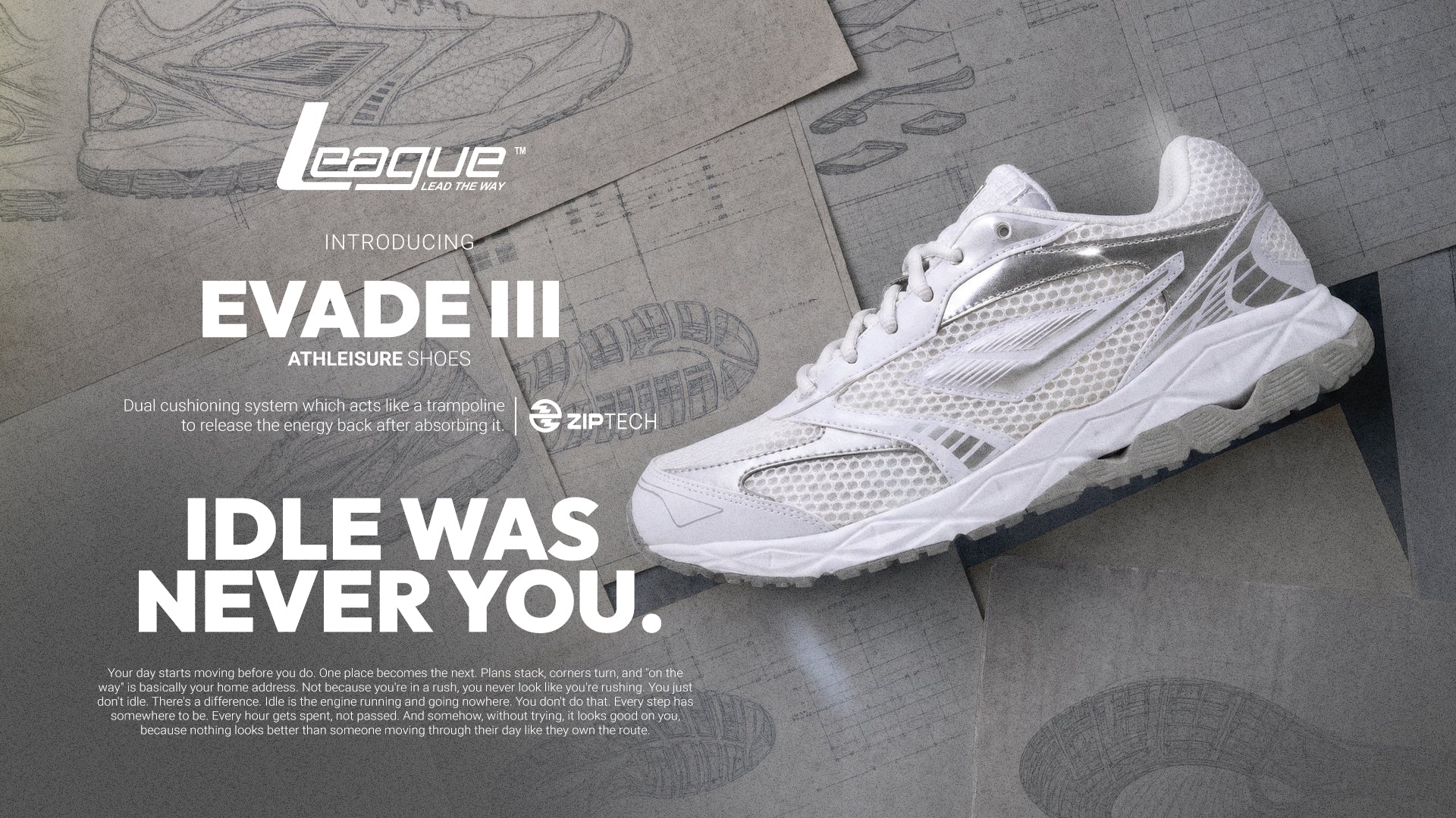 League EVADE III: Sepatu Casual Nyaman untuk Menemani Setiap Aktivitas