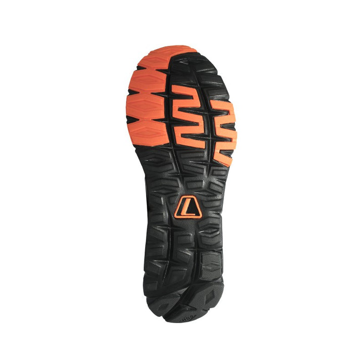 League RASS U Black/Orange Sepatu Running Pria