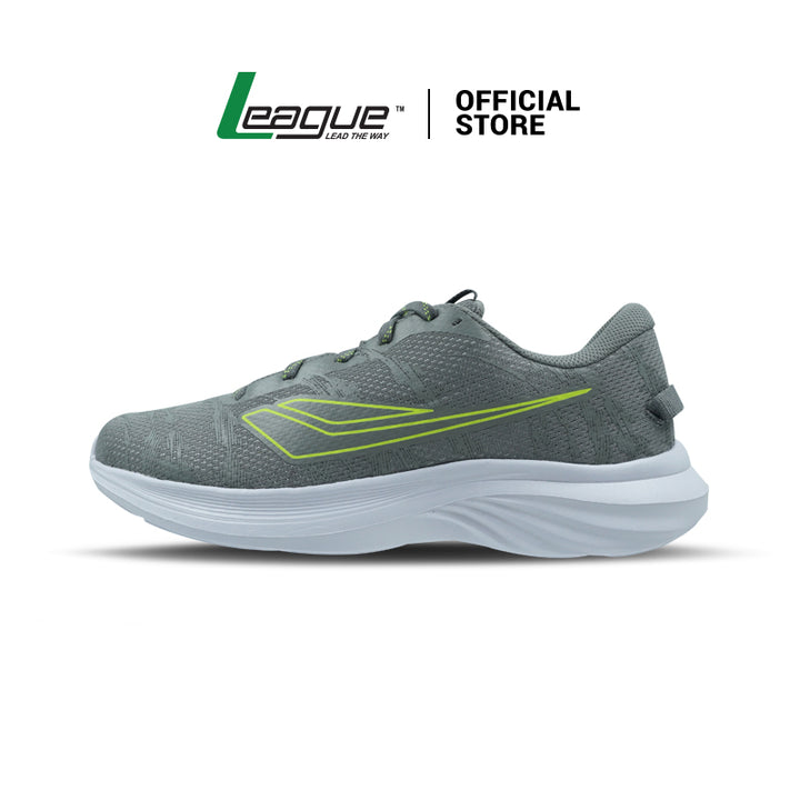 League Shinai U Grey/White Sepatu Running Pria