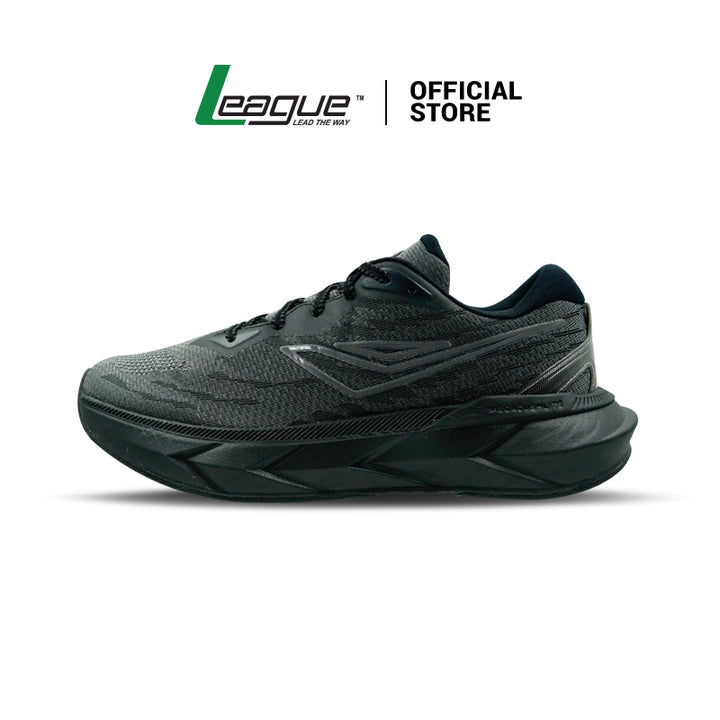 League Malvin M Blsck/Grey Sepatu Running Pria