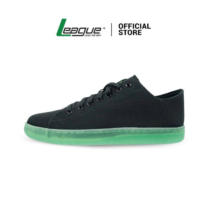 League J-Street Nylon FS Black/Green Loafers Pria