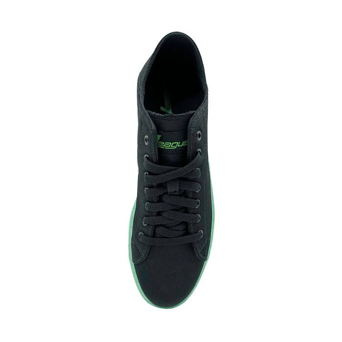League J-Street Nylon FS Black/Green Loafers Pria