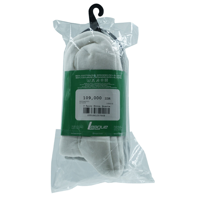 League 3 Pairs Evron Quarter Mix Kaos Kaki Lifestyle