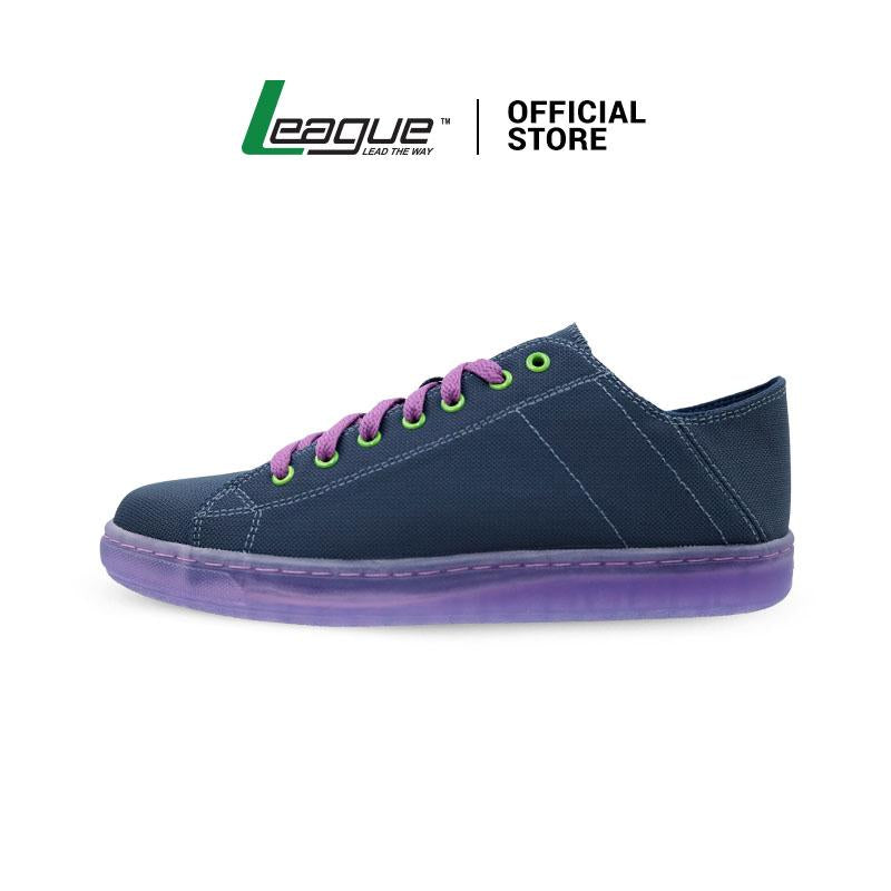 League J-Street Nylon Fs Purple/Green Sepatu Lifestyle Pria