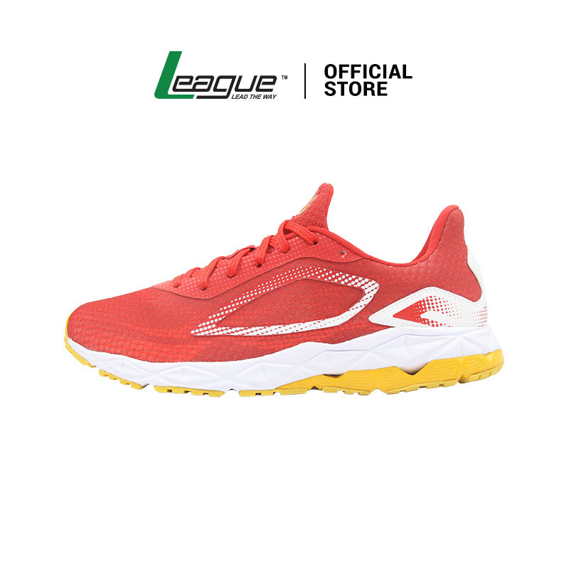 League Quench U Red/Red Sepatu Running Pria