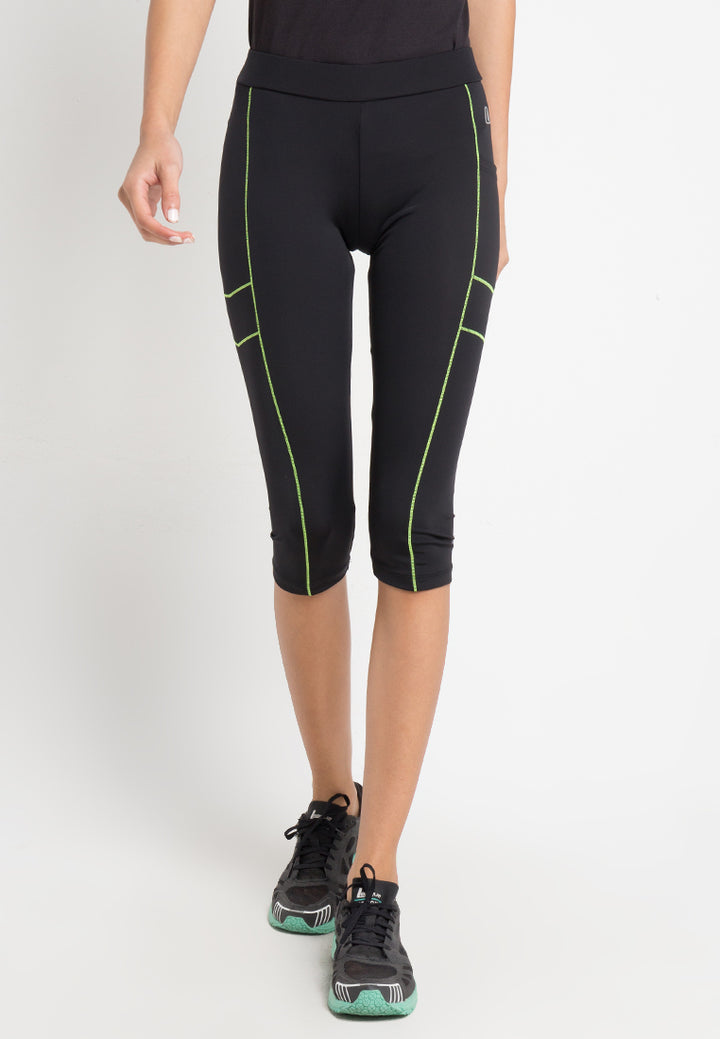 League Apparel Wanita Tights Running Slim Crop Capri Women SS18WSC1007H