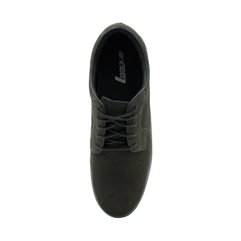 League Perkasa Suede Black/Grey Loafers Pria