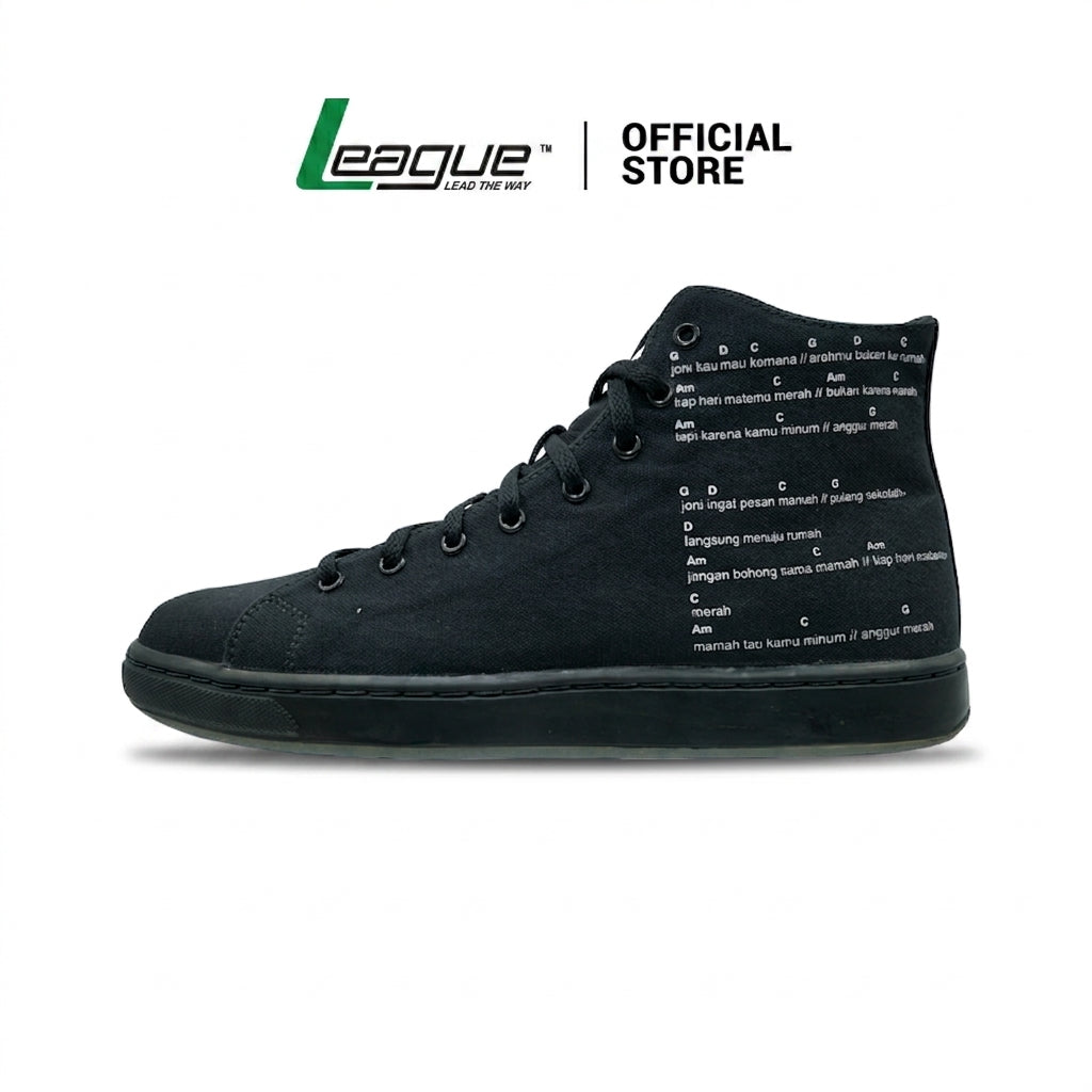 J-Street SD Anggur Merah Black/White Loafers Men
