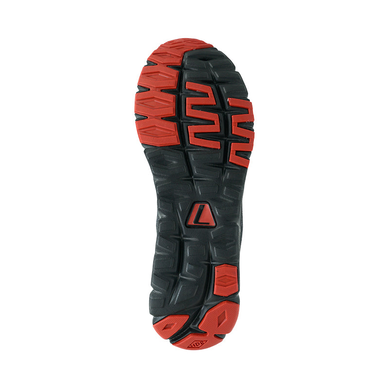 League AMP U Black/Red Sepatu Running Pria