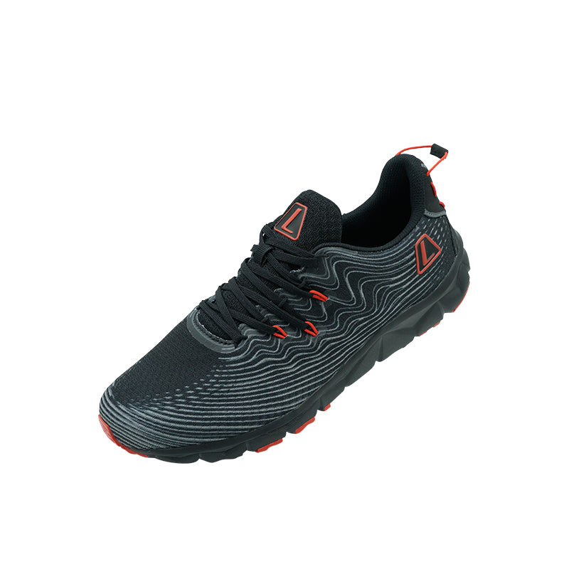 League AMP U Black/Red Sepatu Running Pria