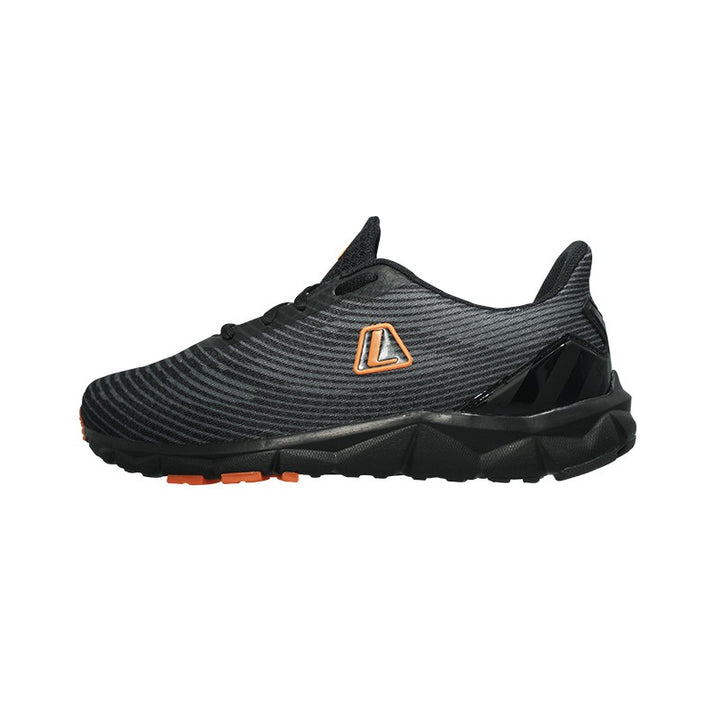 League RASS U Black/Orange Sepatu Running Pria