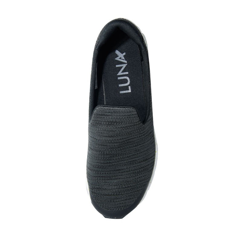 League Luna Craftedknit Black/Yellow Loafers Wanita