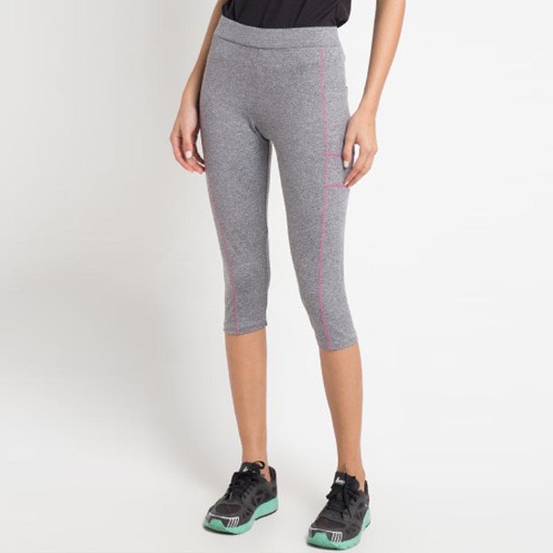 League Pakaian Women Tights Running Slim Crop Capri Women SS18WSC2227H
