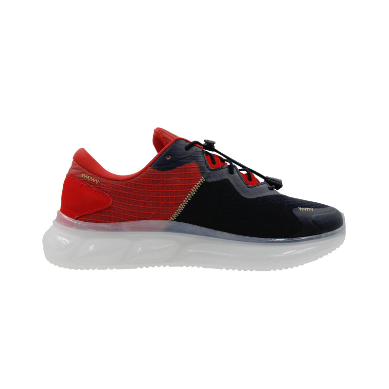 League Fusion U Black/Red Loafers Pria