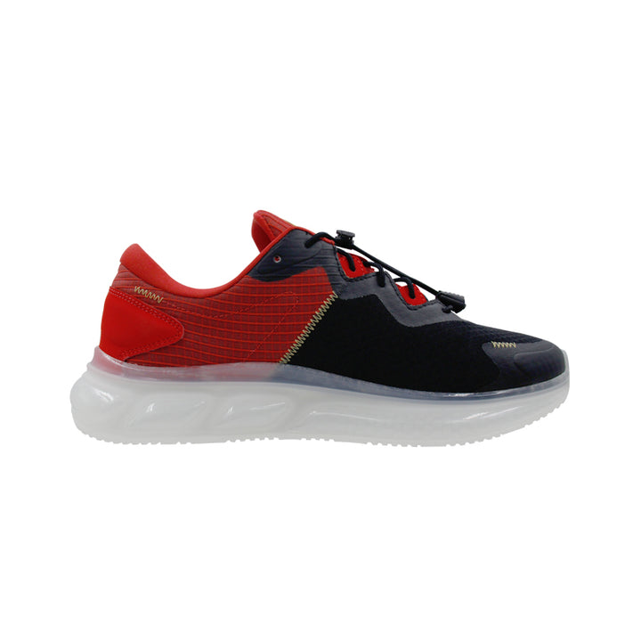 League Fusion U Black/Red Loafers Pria
