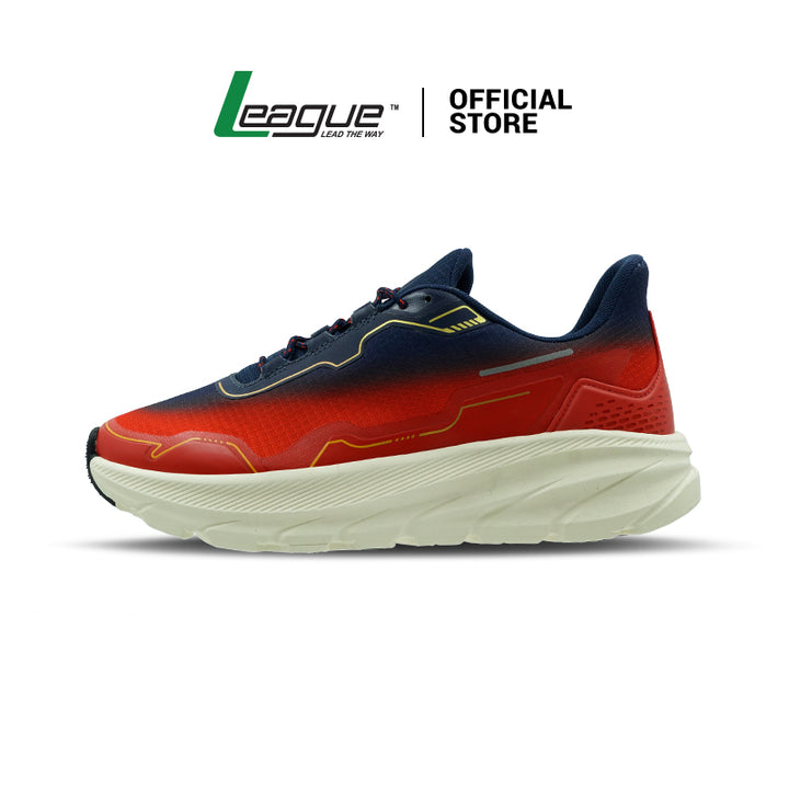 League Hytrax U Red/Blue Sepatu Running Pria