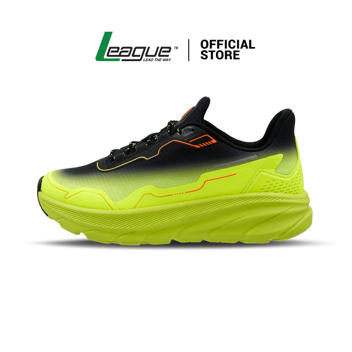 League Hytrax U Green/Orange Sepatu Running Pria