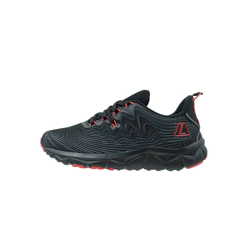 League Amp Jr Black/Blue Sepatu Running Anak