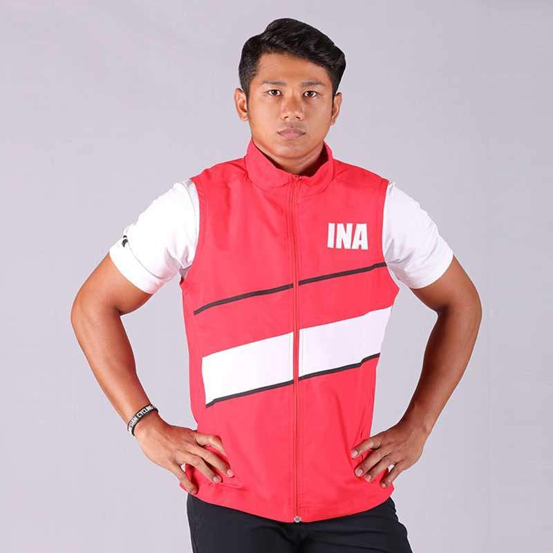 League Pakaian Unisex Jackets Cycling Cycling Vest Icf Timnas Red FW19UVI1661H