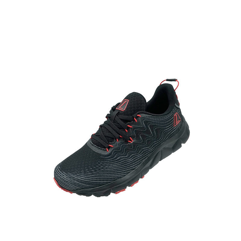 League Amp Jr Black/Blue Sepatu Running Anak