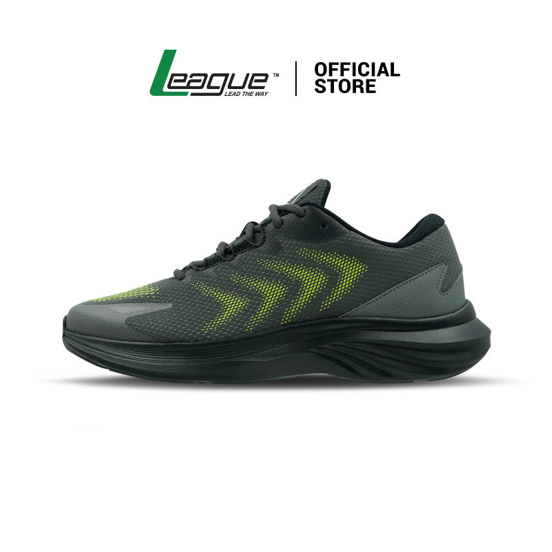 League Galasia M Black/White Sepatu Running Pria