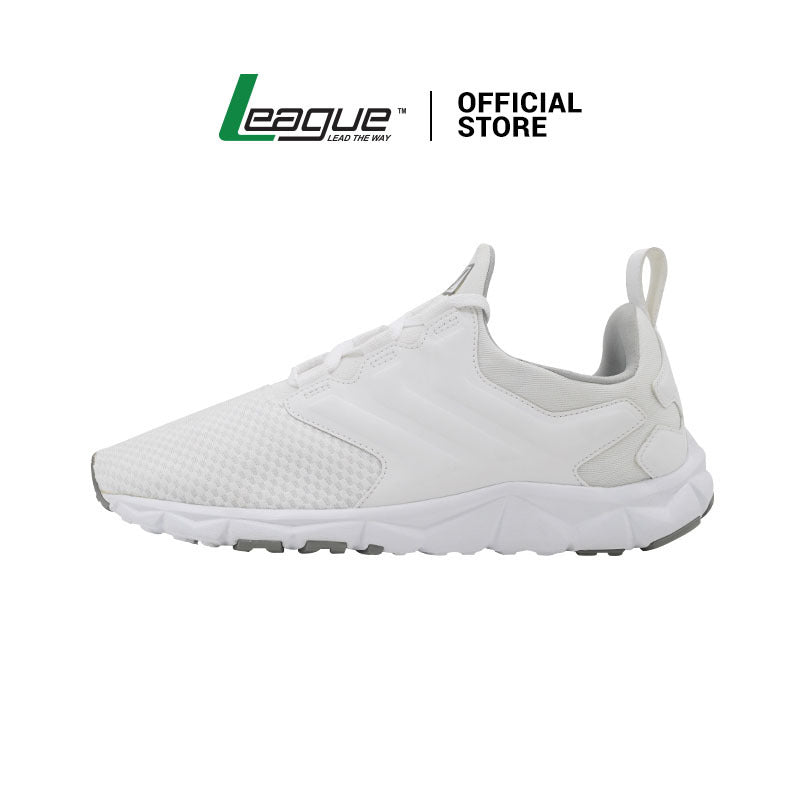 League Sterling U White/Black Slip On Pria