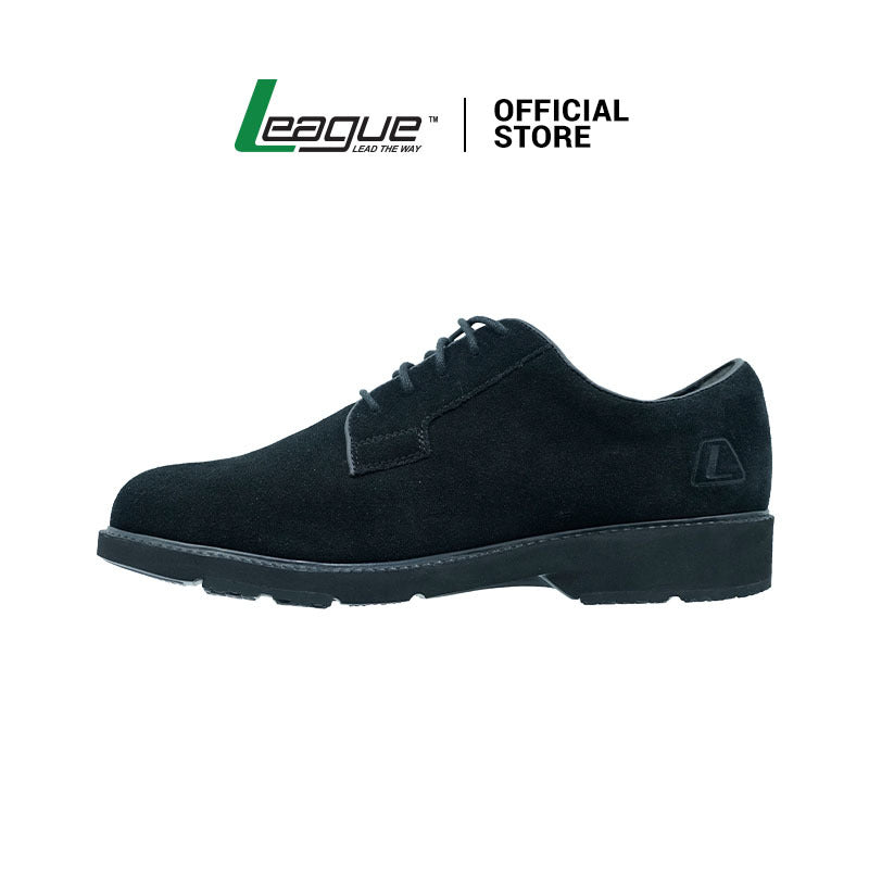 League Perkasa Suede Black/Black Loafers Pria