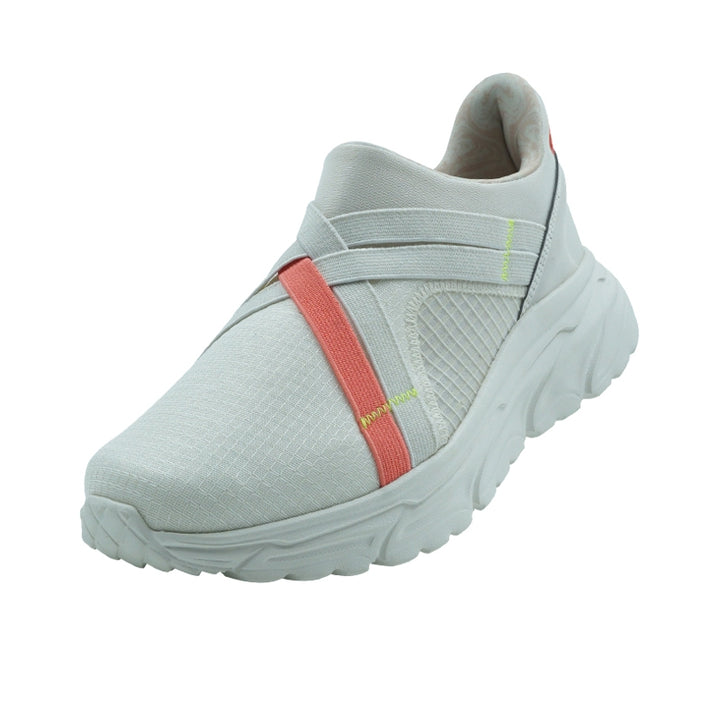League IU White/Red Loafers Wanita