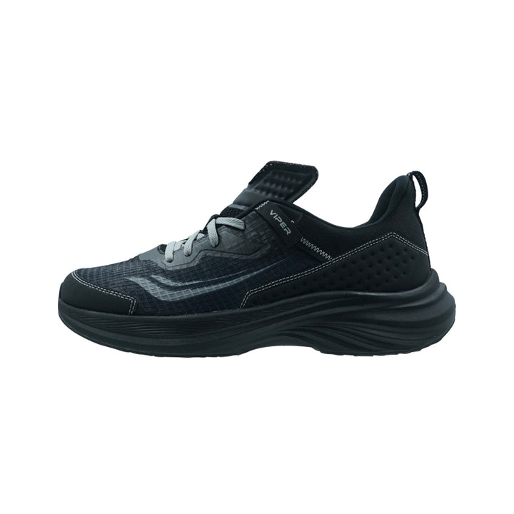 League Viper U Black/Grey Sepatu Running Pria
