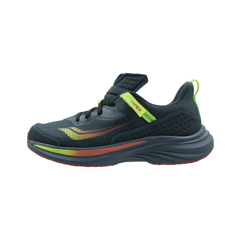League Viper U Black/Grey Sepatu Running Pria