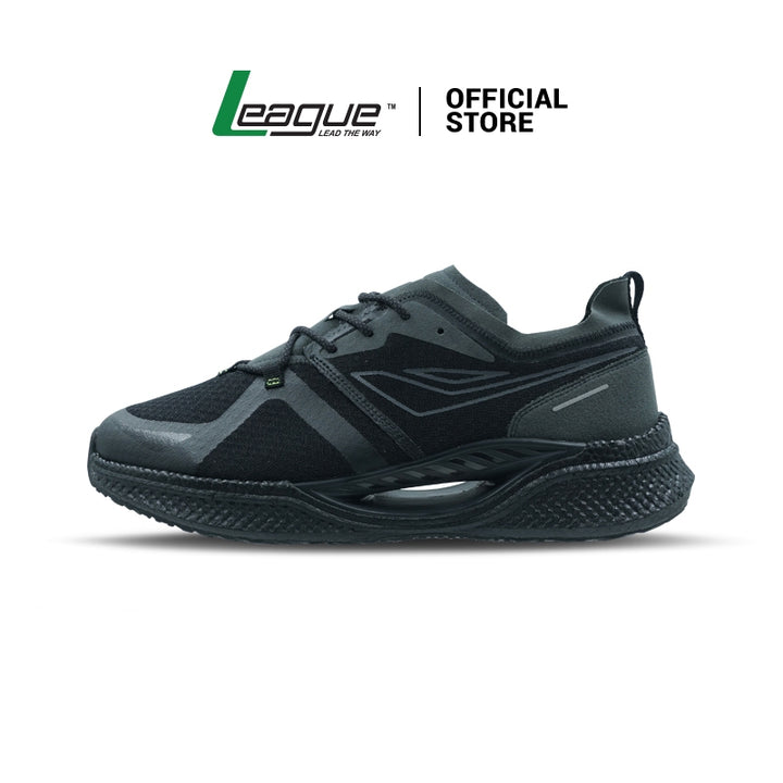 League Roshe U Black/Grey Loafers Pria