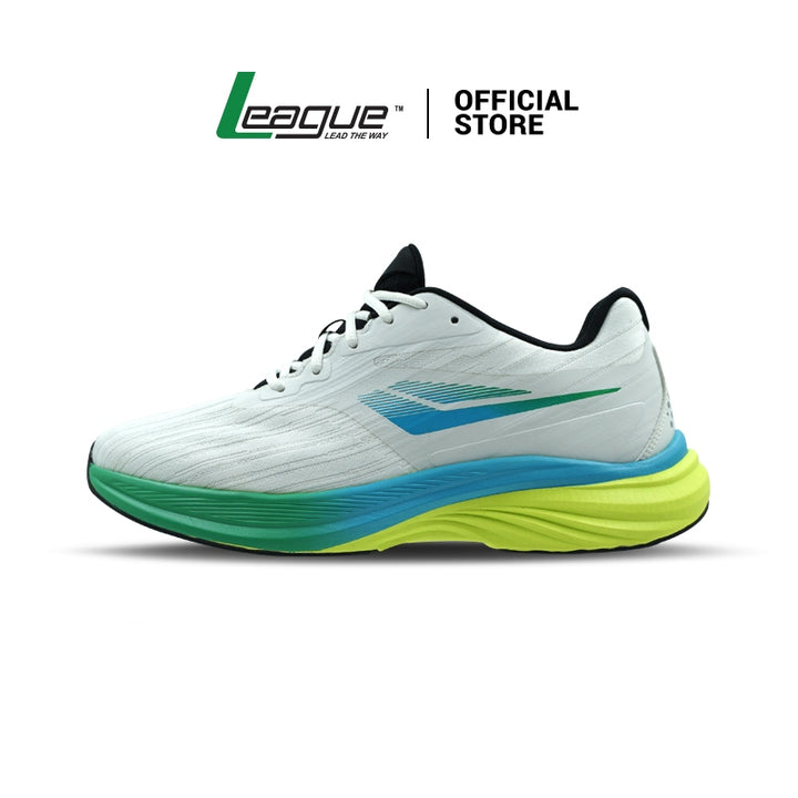 League Neorun U White/Blue Sepatu Running Pria