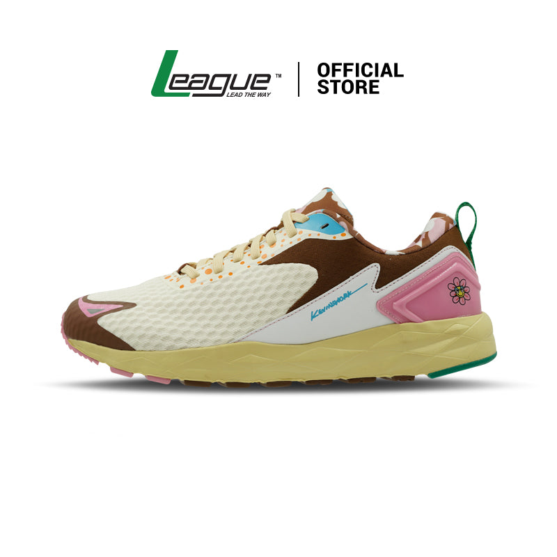 League Kevinswork X League White/Pink Sepatu Running Pria