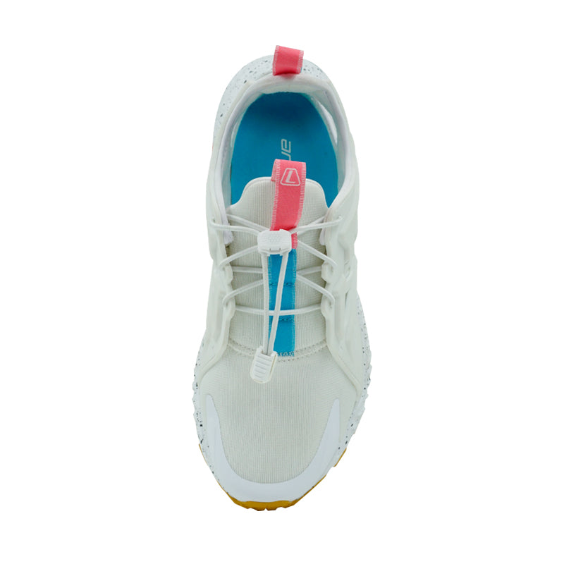 League Ghiza White/Blue Sepatu Running Wanita