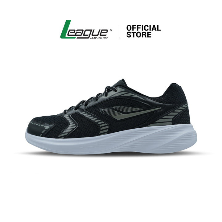 League Decra X U Black/White Sepatu Running Pria
