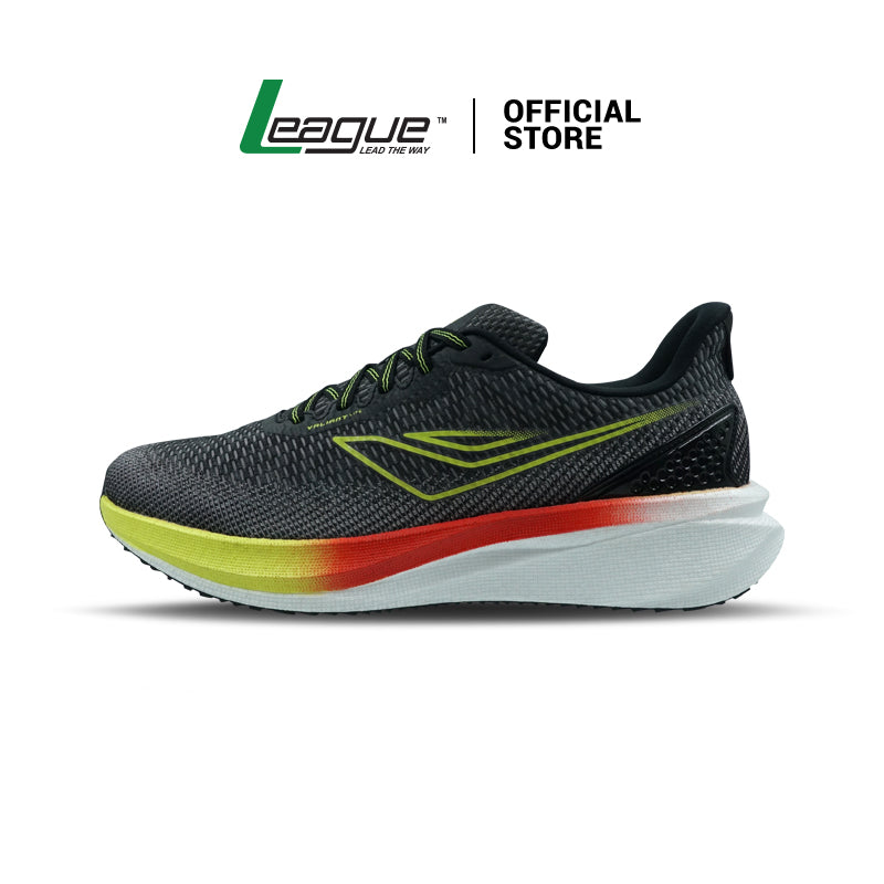 League Valiant Lite U Black/Grey Sepatu Running Pria