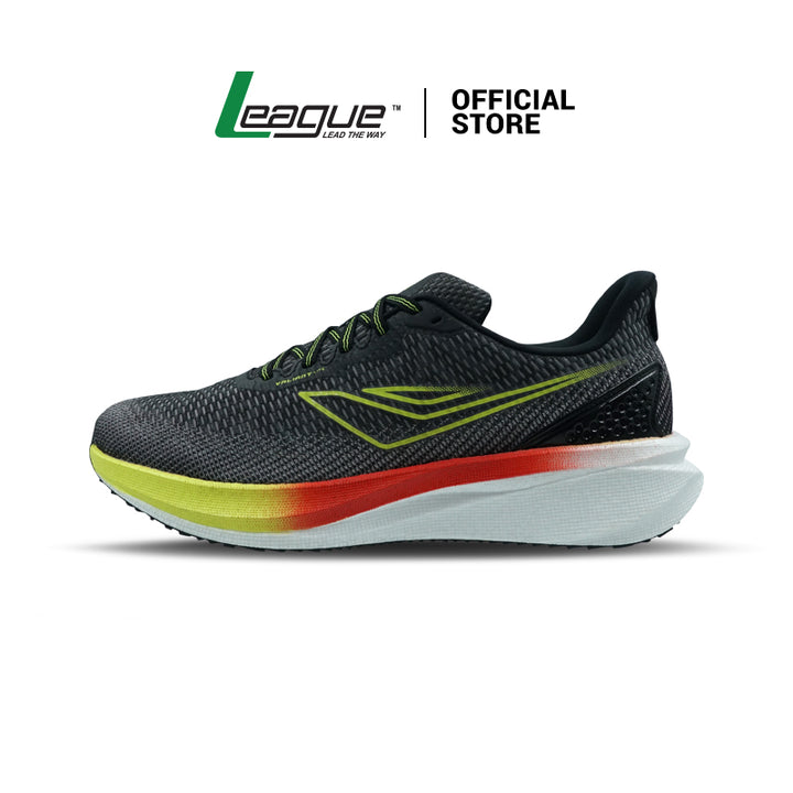 League Valiant Lite U Black/Grey Sepatu Running Pria