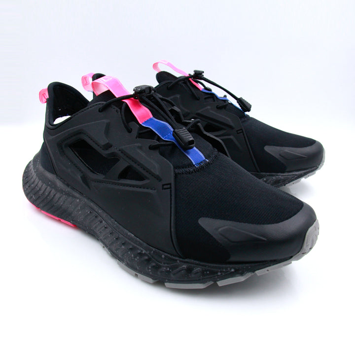 League Ghiza Black/Blue Sepatu Running Pria