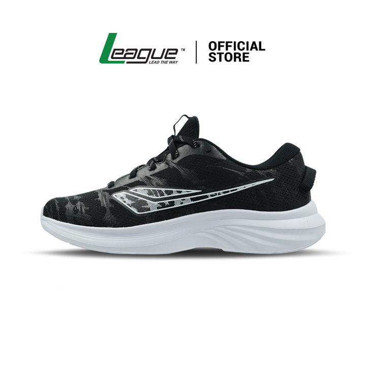 League Shinai U Black/White Sepatu Running Pria