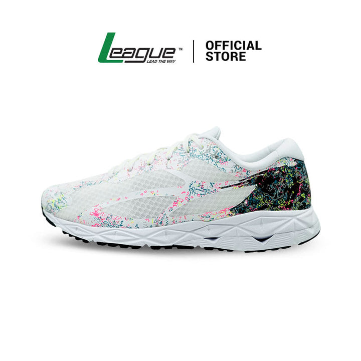 League Race U White/Black Sepatu Running Pria