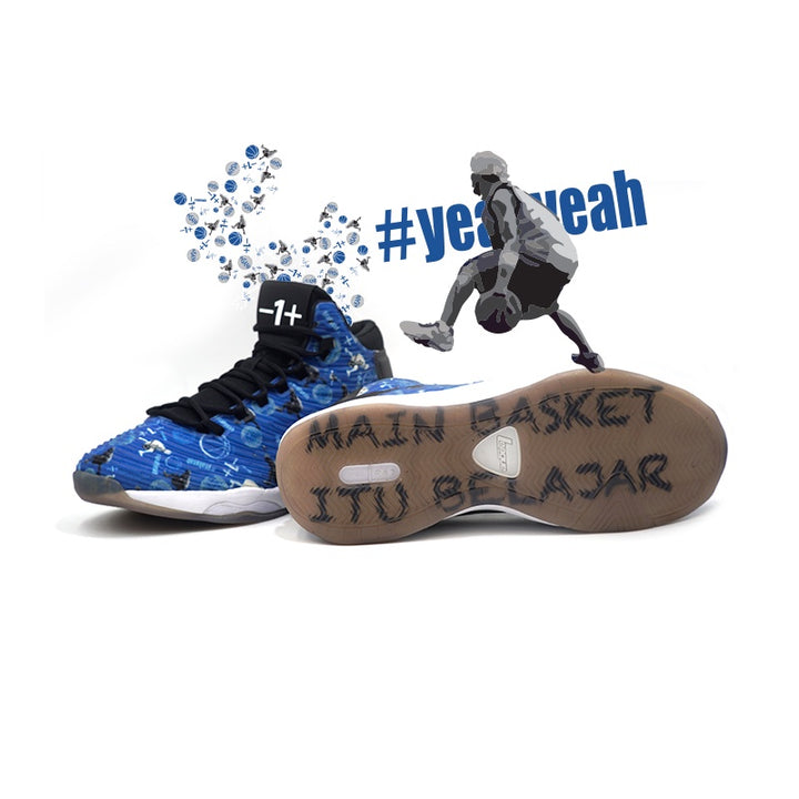 League Shift - Insane Blue/Black Sepatu Basket Pria