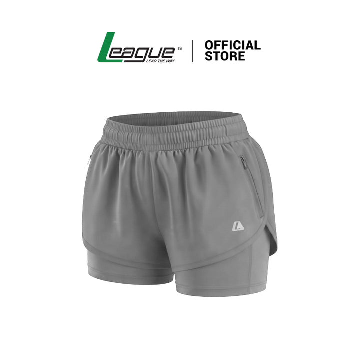 W Neolite Grey 3.5" Running Shorts Grey