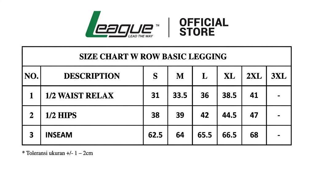 League Apparel W Row Bassic Legging Black