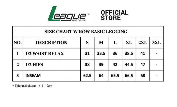 League Apparel W Row Bassic Legging Black